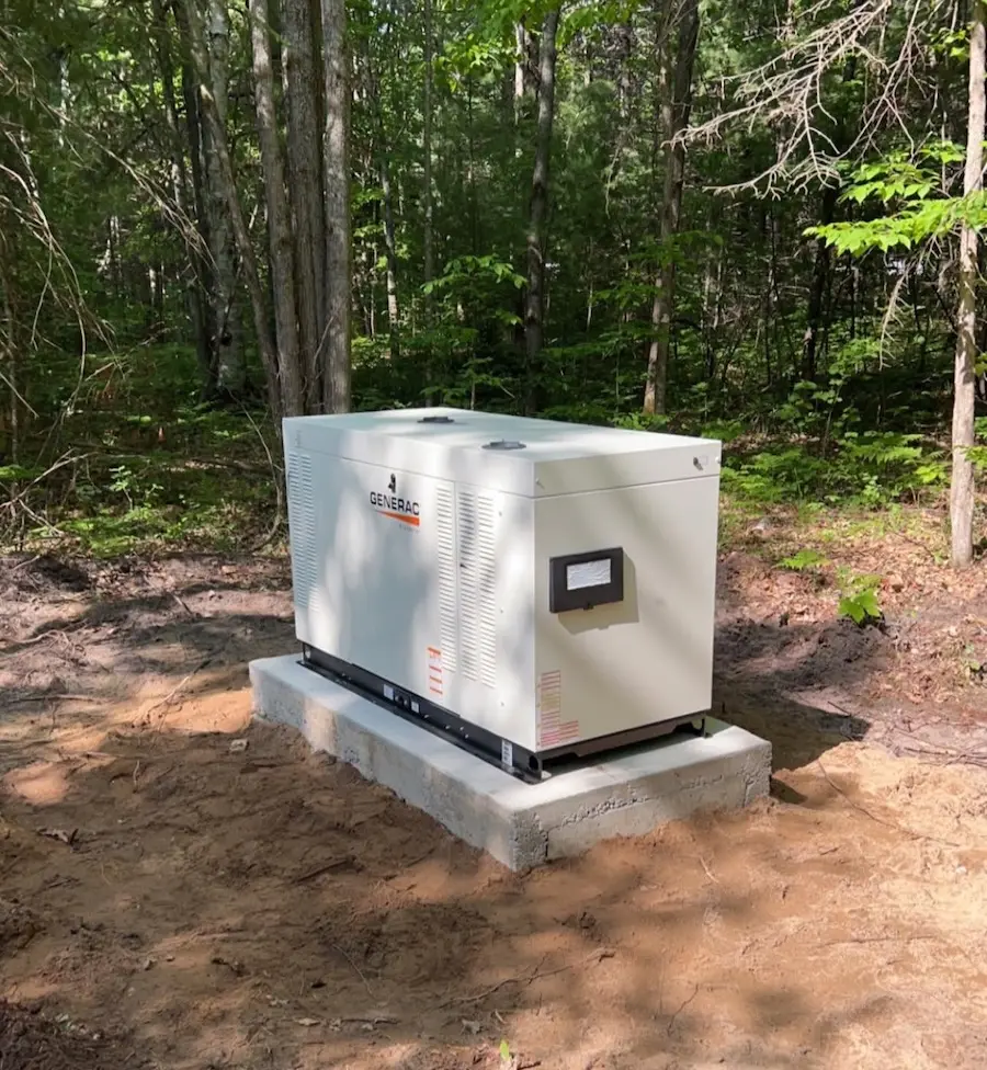 A Generac whole home generator installed by Tanner Electric Inc. for a Northern Michigan homeowner.